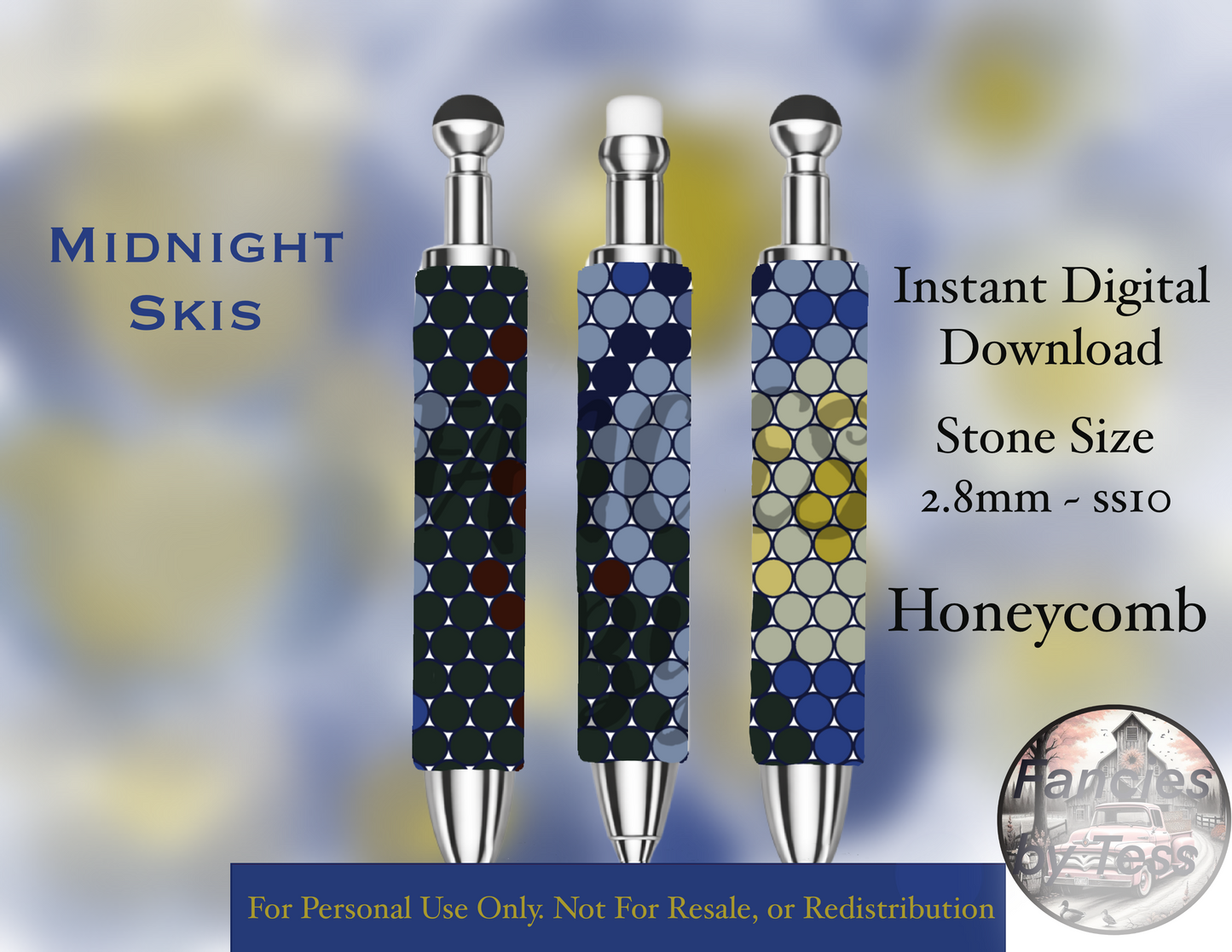 Midnight Skies Rhinestone Pen Template - SS10/Diamond Dander